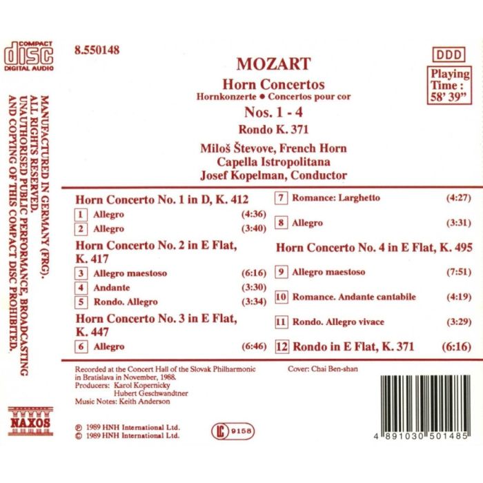 Mozart: Horn Concertos 1-4 - slide-1
