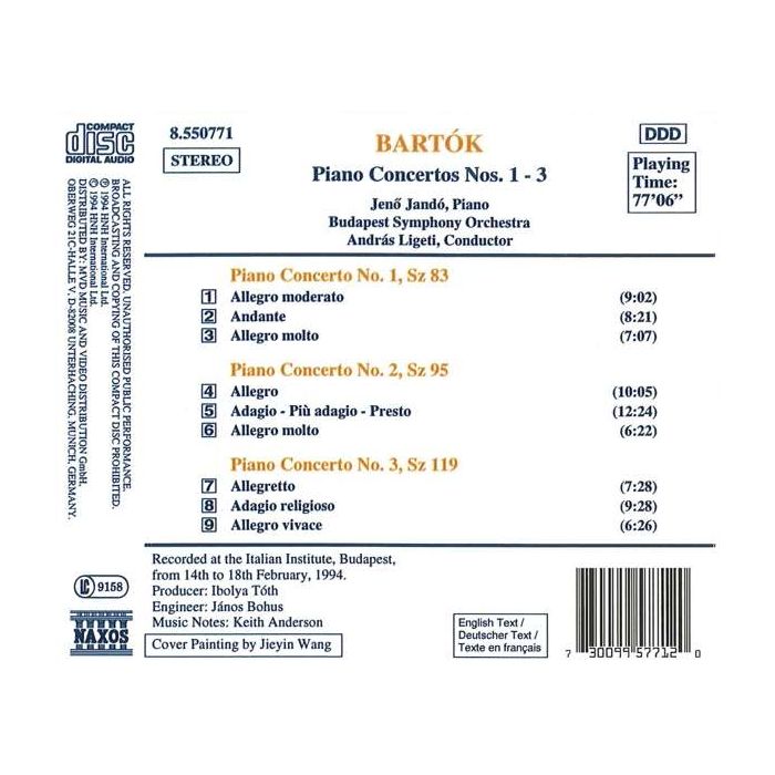 BARTOK: Piano Concertos 1-3 - slide-1