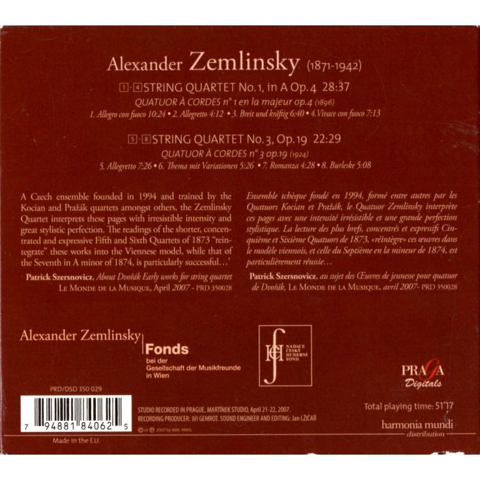 Zemlinsky: String Quartets Nos. 1 & 3 - slide-1