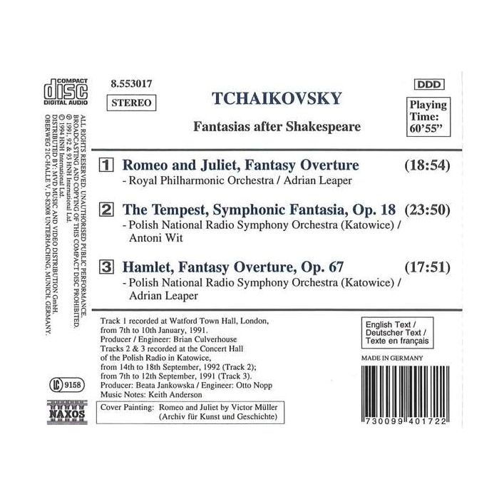 TCHAIKOVSKY: Fantasias - slide-1