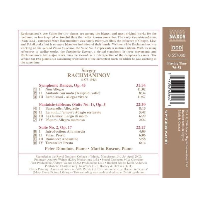 RACHMANINOV: Works for Two Pianos - slide-1