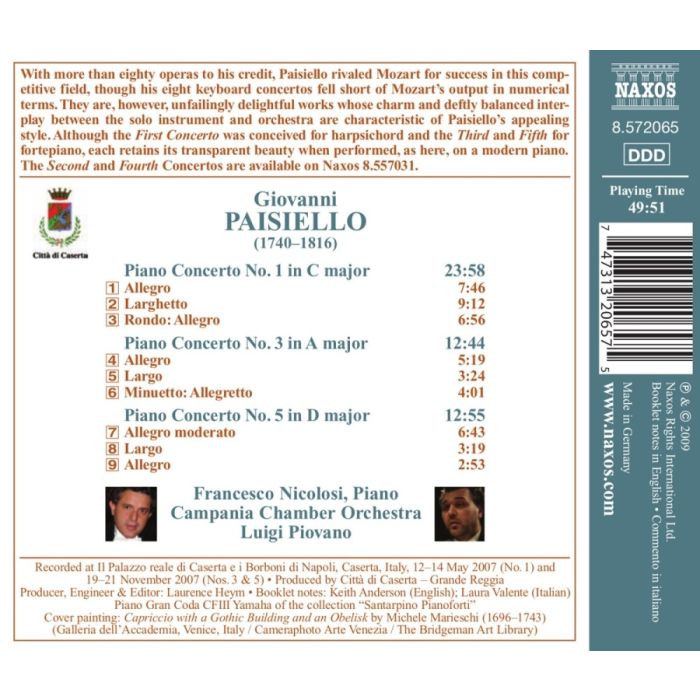 Paisiello: Piano Concertos 1, 3 & 5 - slide-1
