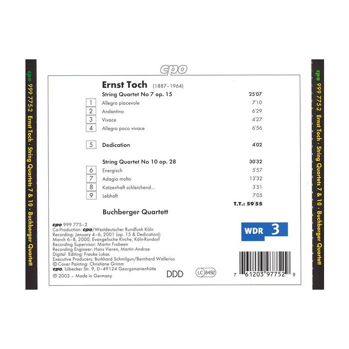 TOCH: String quartets 7 & 10 - slide-1