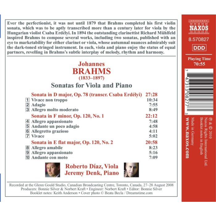 Brahms: Sonatas for Viola & Piano - slide-1