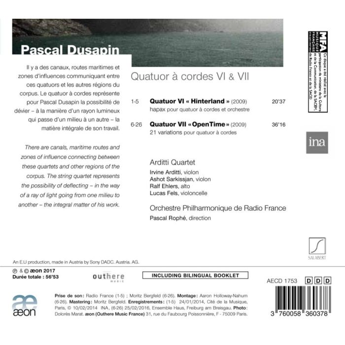 Dusapin: Quatuor VI «Hinterland» & Quatuor VII «OpenTime» - slide-1