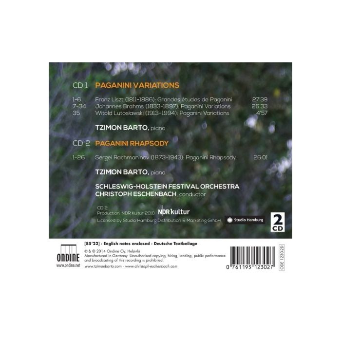 Liszt/ Brahms /Lutosławski: Paganini Variations / Rachmaninov: Paganini Rhapsody - slide-1