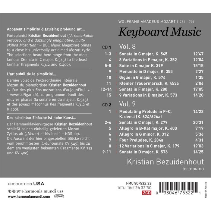 Mozart: Keyboard Music Vols. 8 & 9 - slide-1