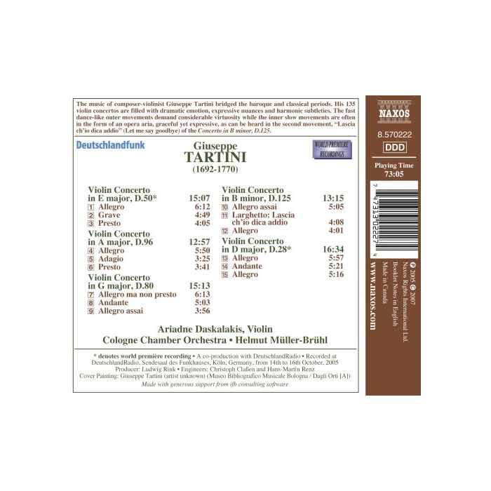 TARTINI: Violin Concertos - slide-1
