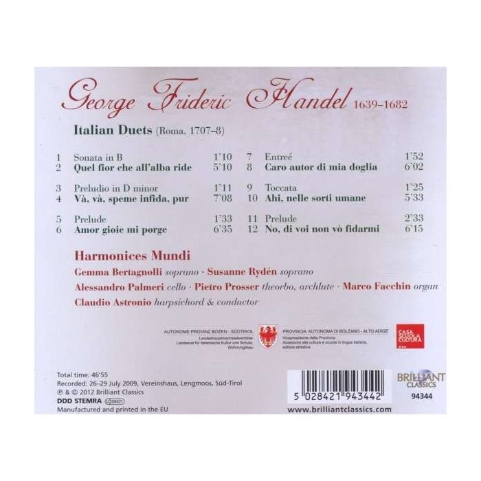 Handel: Italian Duets - slide-1
