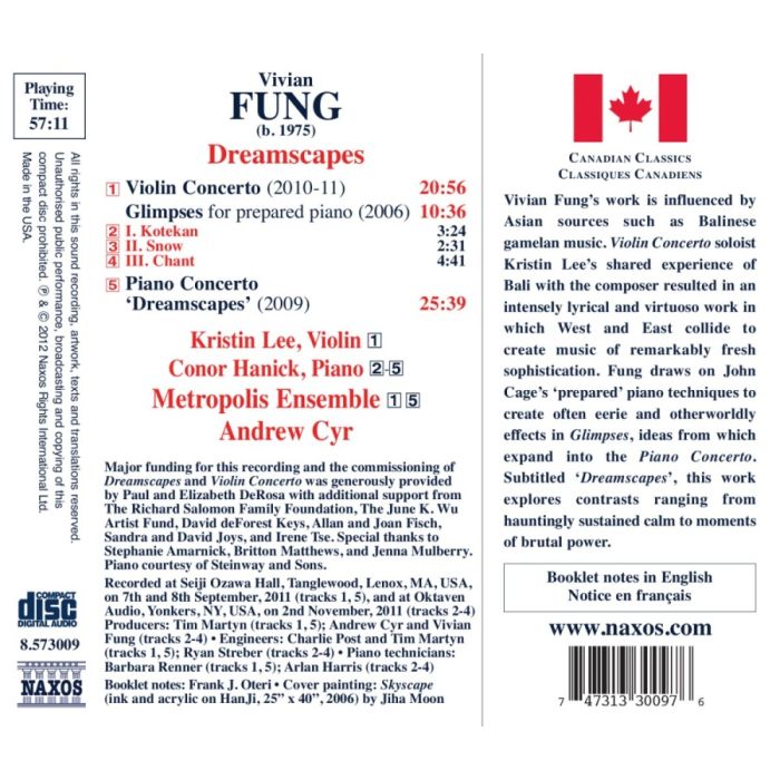 Vivian Fung: Violin Concerto, Glimpses, Piano Concerto 