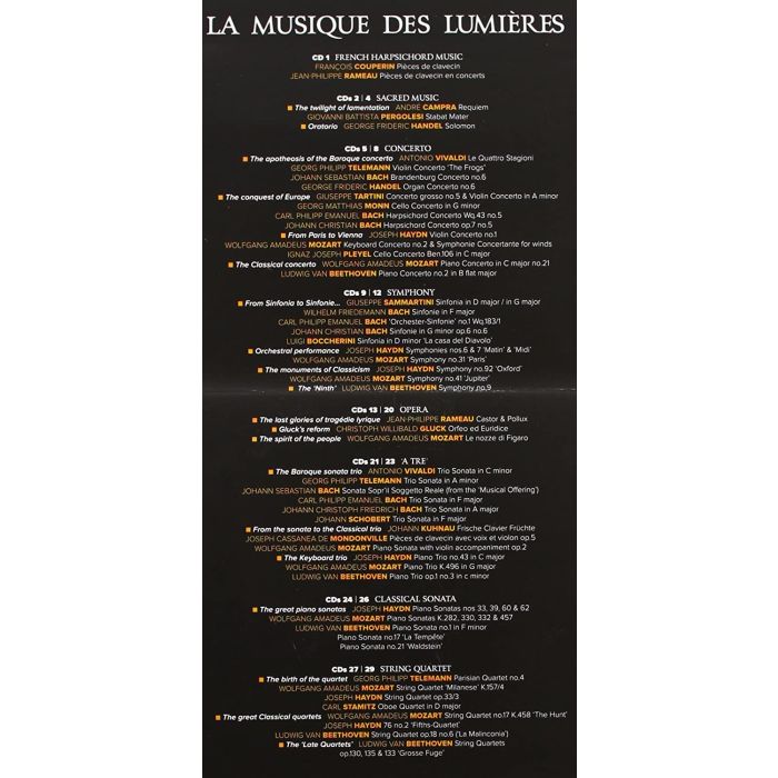 LUMIERES - muzyka wieku oświecenia - od Vivaldiego do Beethovena, m.in. Mozart: Le Nozze di Figaro, Gluck: Orfeo ed Euridice, Rameau: Castor & Pollux, Handel: Solomon - kompletne nagrania - slide-2