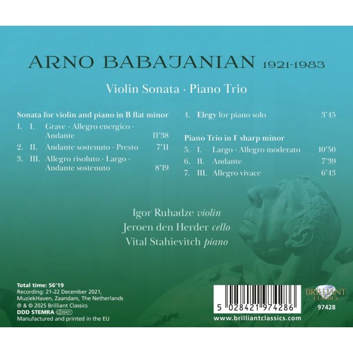 Babajanian: Violin Sonata; Piano Trio - slide-1