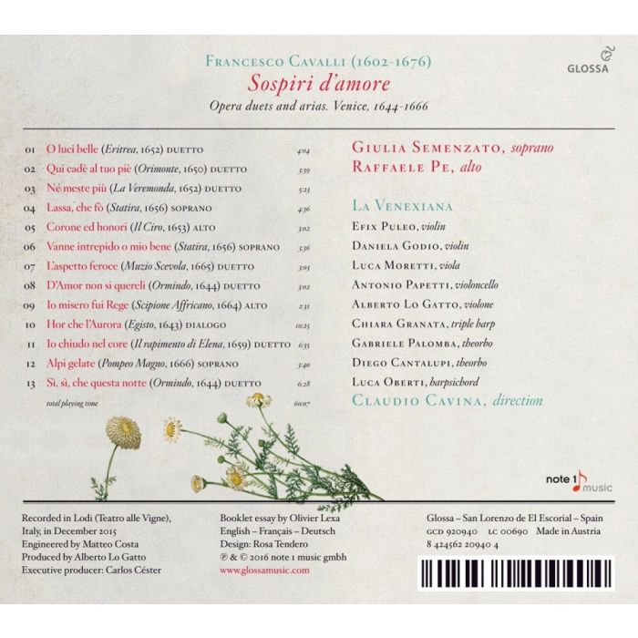 Cavalli: Sospiri d'amore - Opera duets and arias - slide-1