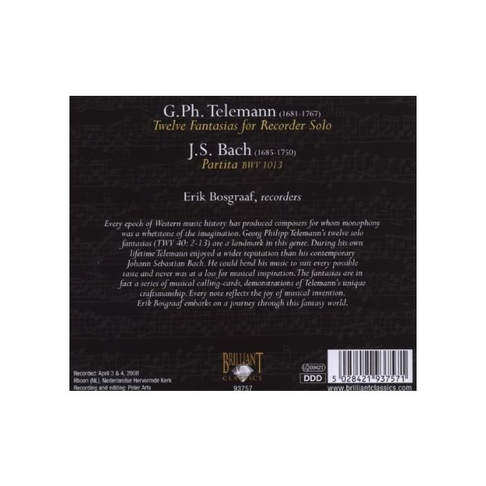 Telemann: Fantasias; Bach: Partita - slide-1