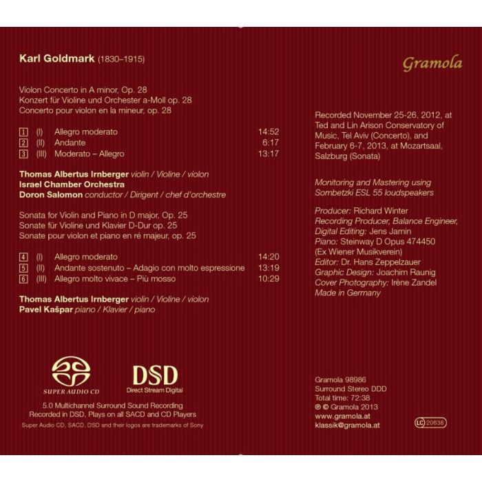 Goldmark: Violin Concerto, Sonata for Violin and Piano - slide-1