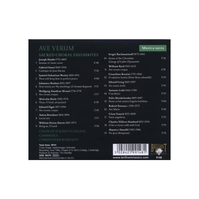 Ave Verum: Sacred Choral Favourites - slide-1