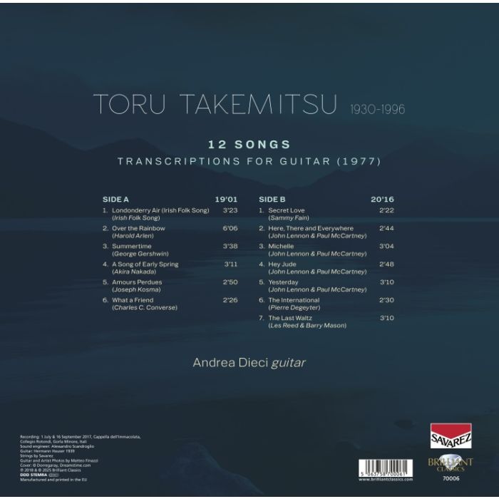 Takemitsu: 12 Songs, Transcriptions for Guitar (LP) - slide-1