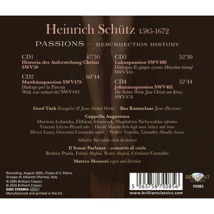 Schütz: Passions; Resurrection History - slide-1