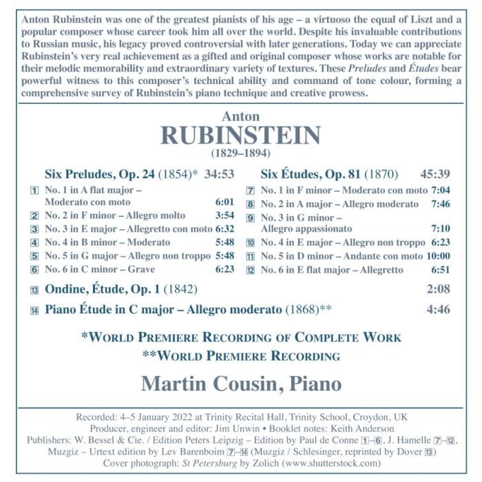 Rubinstein: Preludes and Etudes - slide-1