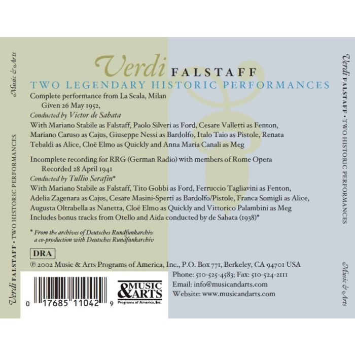 Verdi: Falstaff - 2 historic performances - slide-1