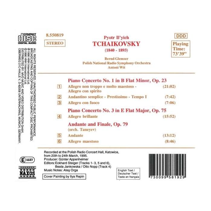 TCHAIKOVSKY: Piano Concertos Nos. 1 & 3 - slide-1