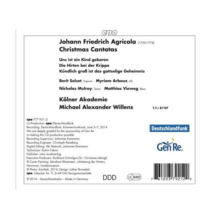 Agricola: Three Christmas Cantatas - slide-1