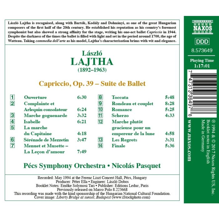 Lajtha: Capriccio - Suite de Ballet - slide-1