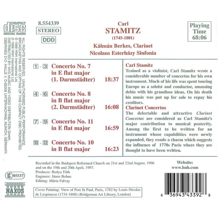 STAMITZ: Clarinet Concertos - slide-1