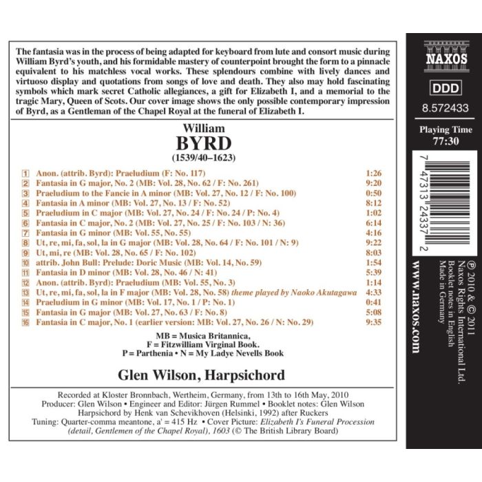 BYRD: Complete Fantasias for Harpsichord - slide-1