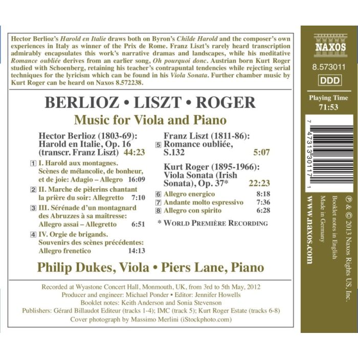 Berlioz: Harold en Italie, Liszt: Romance oubliée, Roger: Viola Sonata - slide-1