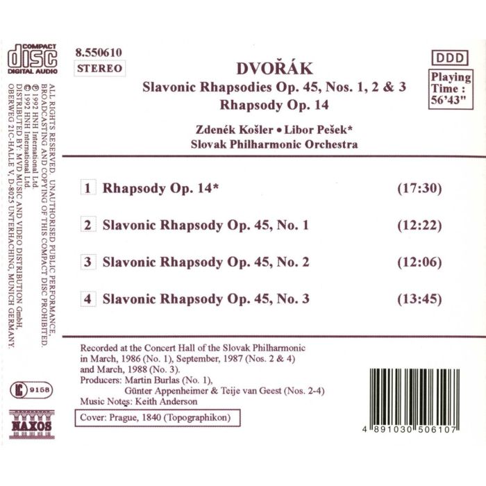 DVORAK: Slavonic Rhapsodies - slide-1