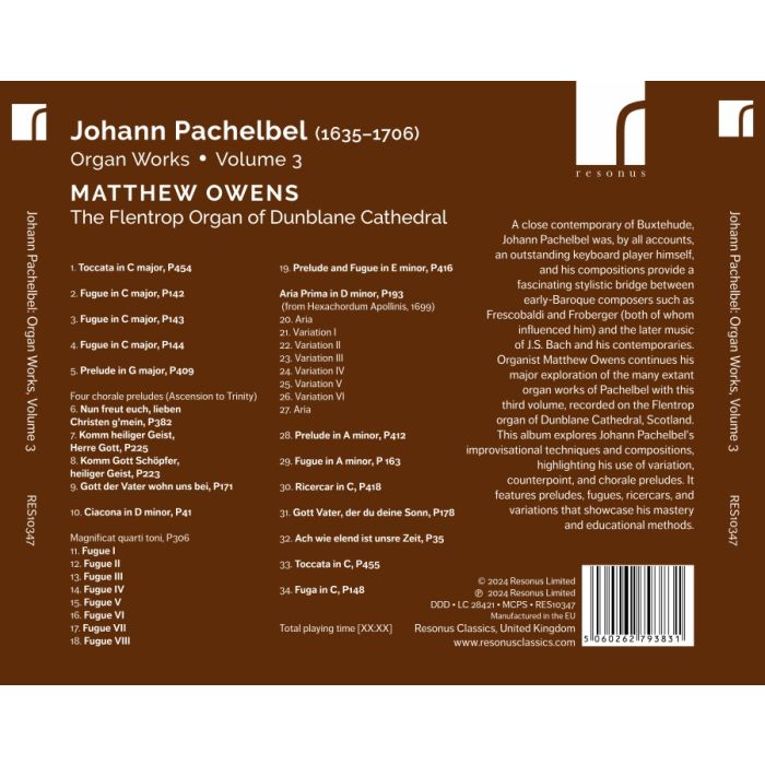 Pachelbel: Organ Works Vol. 3 - slide-1