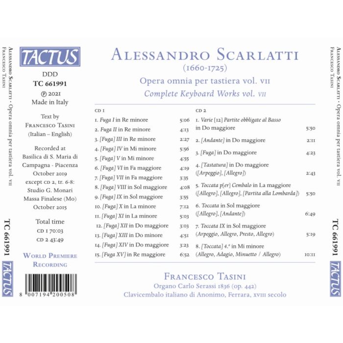 Alessandro Scarlatti: Complete Keyboard Works vol. VII - slide-1