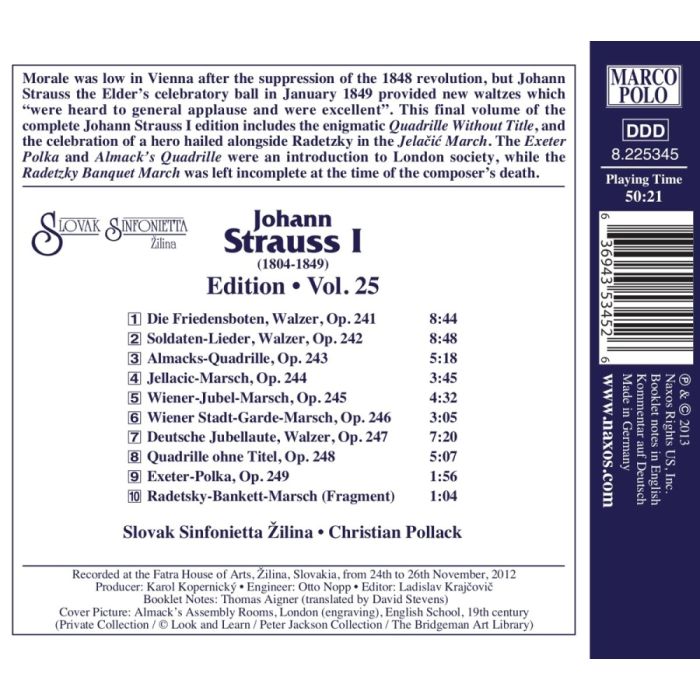 Strauss Johann Edition Vol. 25 - slide-1