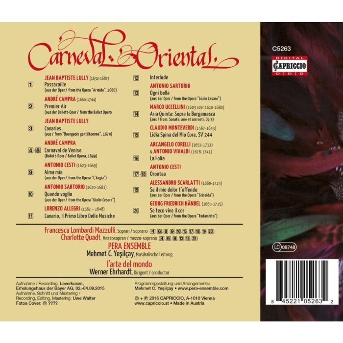 Carneval Oriental - Lully; Campra; Cesti; Monteverdi; Corelli; Scarlatti; Handel; Uccelini; ... - slide-1