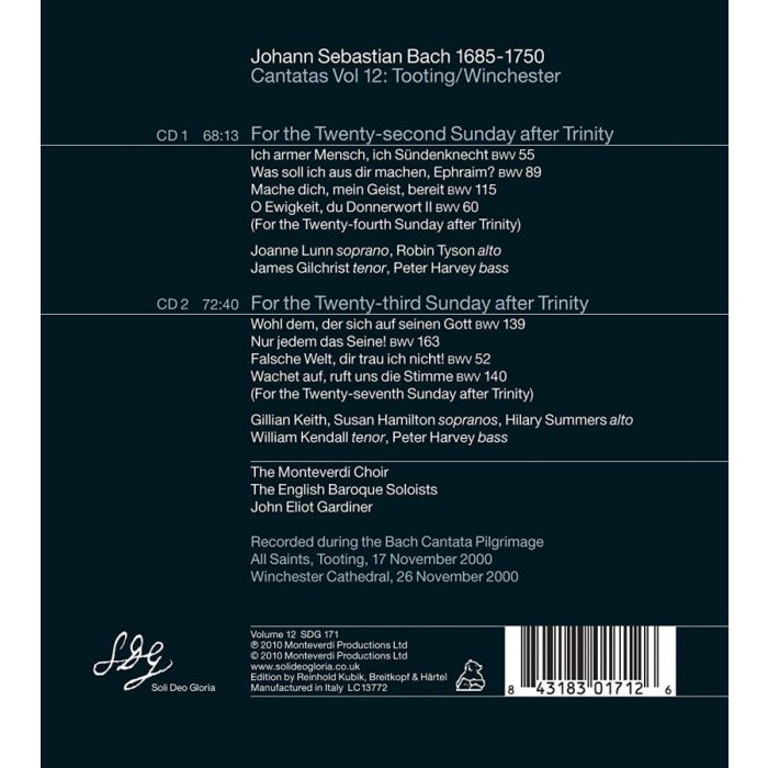 BACH: Cantatas Vol. 12 - BWV 55, 89, 115, 60, 139, 163, 52, 140 - slide-1