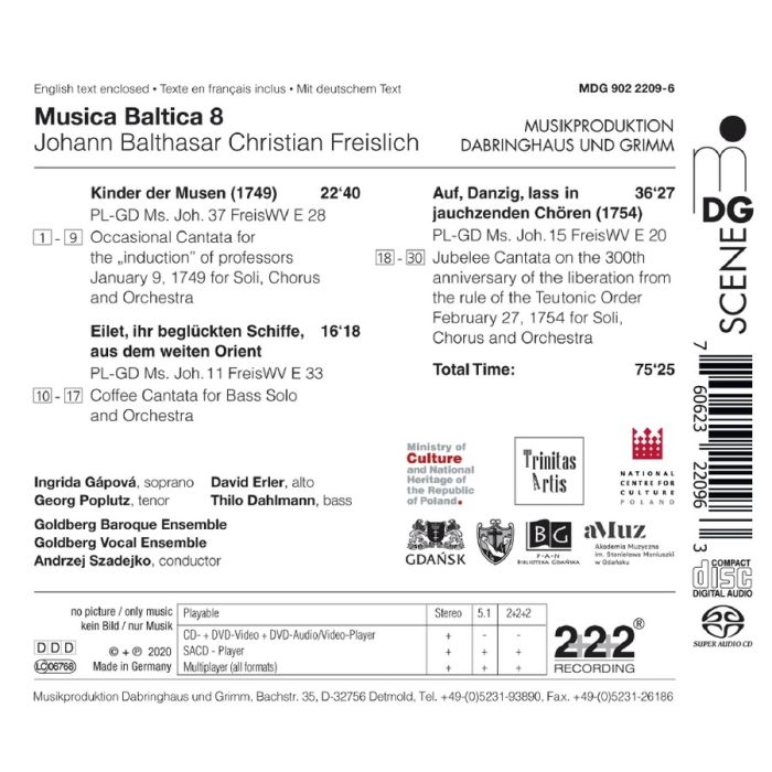 Freislich: Secular Cantatas, Musica Baltica Vol. 8 - slide-1