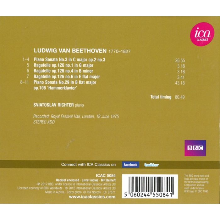 Beethoven: Piano Sonatas Nos. 3 & 29 