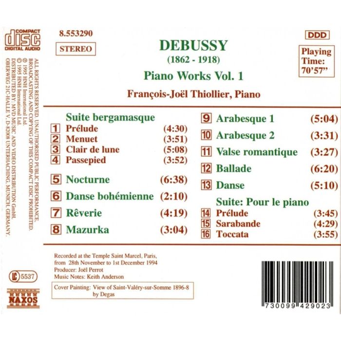 DEBUSSY: Piano Works Vol. 1 - slide-1