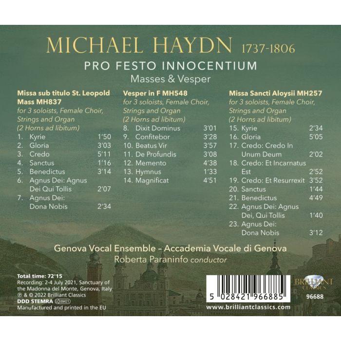 Michael Haydn: Pro Festo Innocentium - Masses & Vesper - slide-1