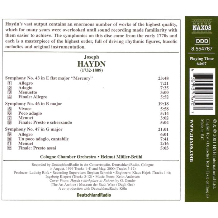 HAYDN: Symphonies no.43 