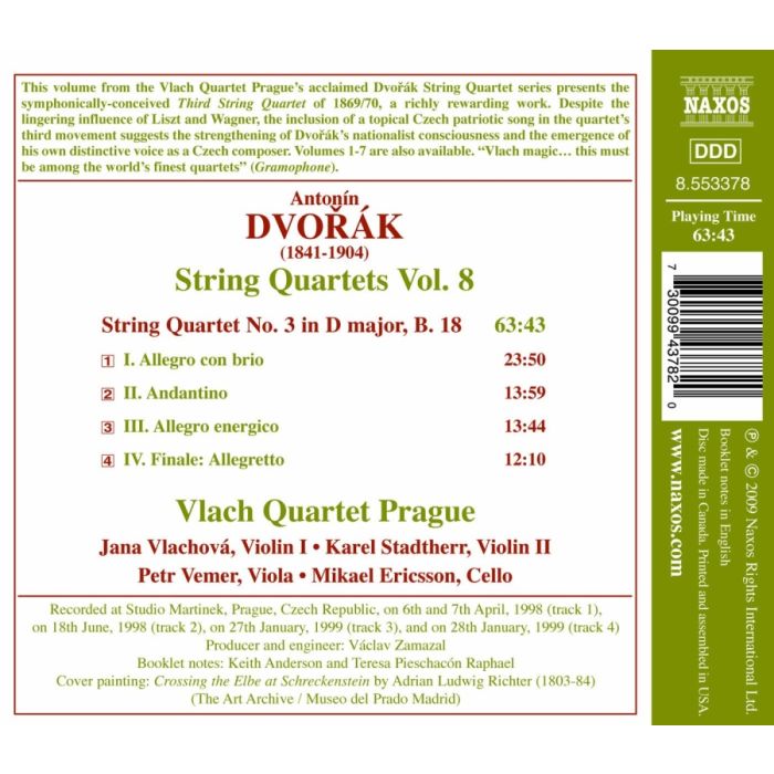 Dvorak: String Quartets Vol. 8 - Quartet No. 3 in D major - slide-1