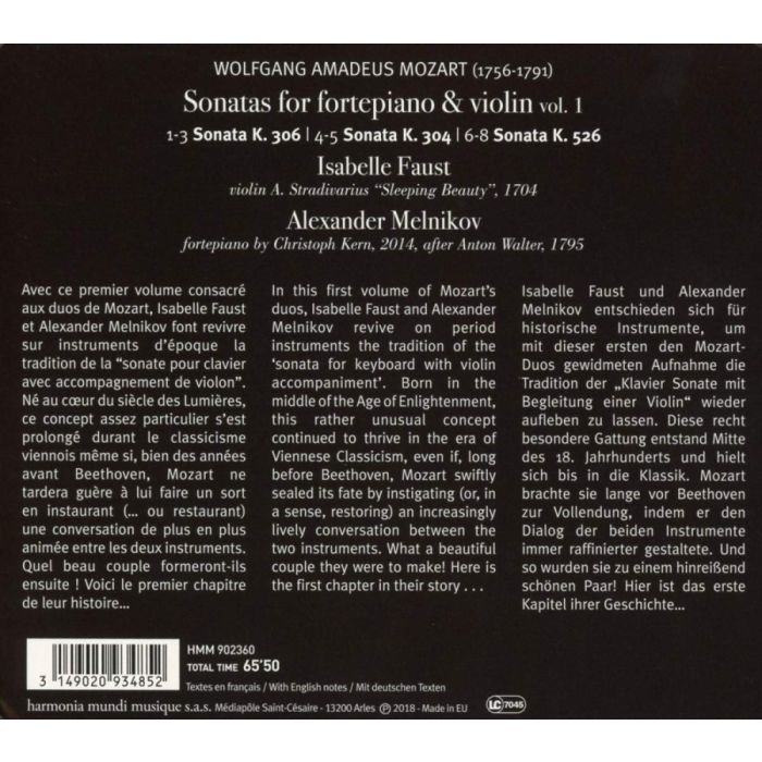 Mozart: Sonatas for fortepiano and violin vol. 1 - slide-1