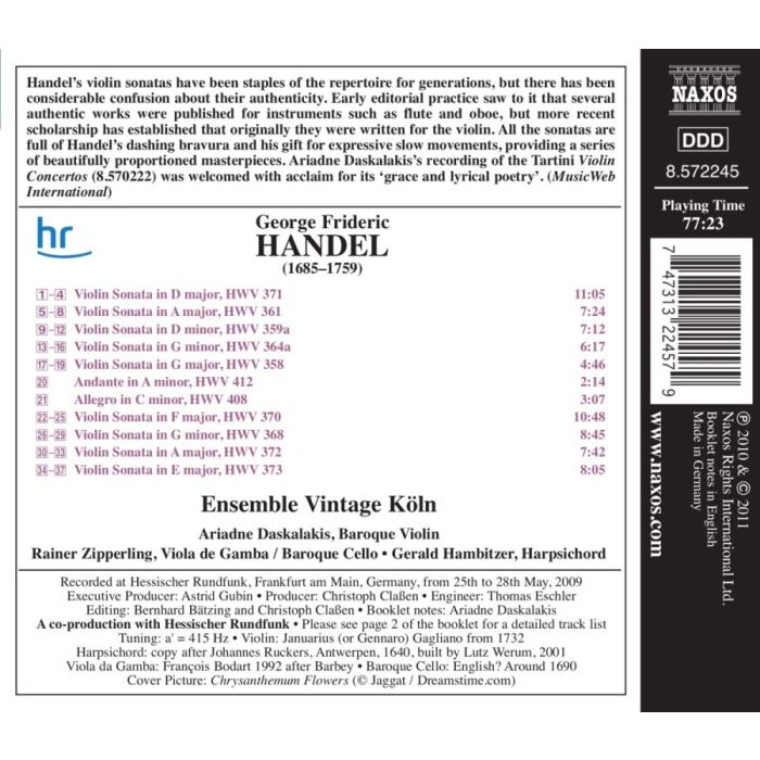 Handel: Complete Violin Sonatas - slide-1
