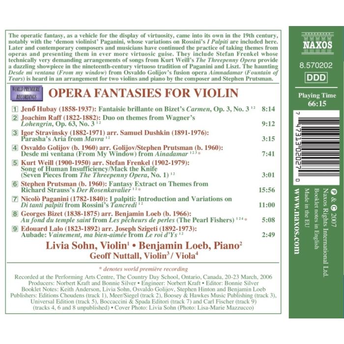 Opera Fantasies for Violin - slide-1