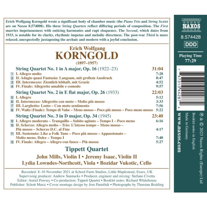 Korngold: String Quartets Nos. 1–3 - slide-1