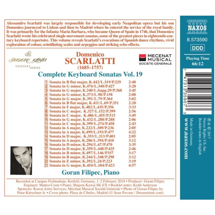 Scarlatti: Keyboard Sonatas Vol. 19 - slide-1