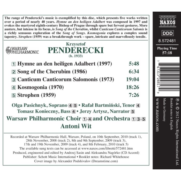 Penderecki: Canticum Canticorum Salomonis, Kosmogonia - slide-1