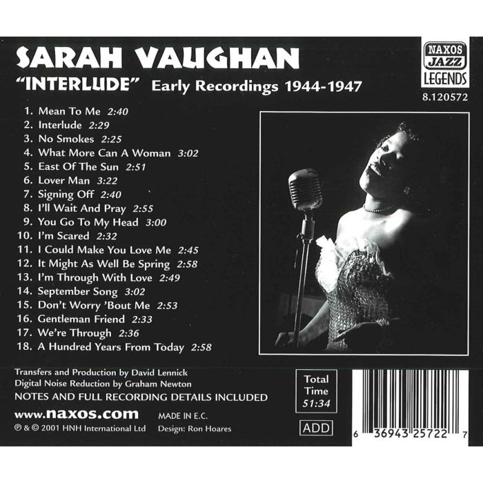SARAH VAUGHAN: Interlude 1944-1947 - slide-1