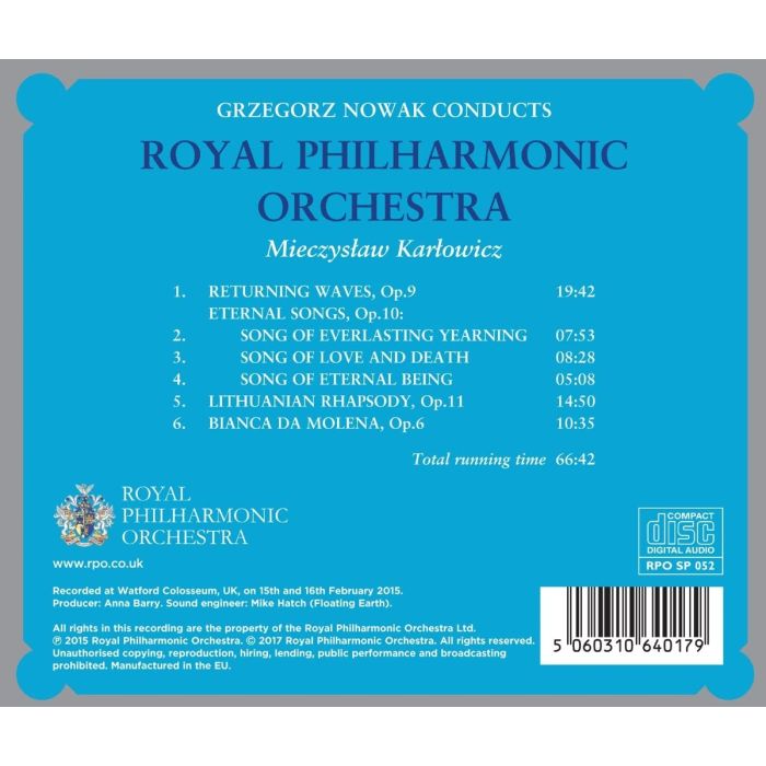 Karłowicz: Orchestral Works - slide-1